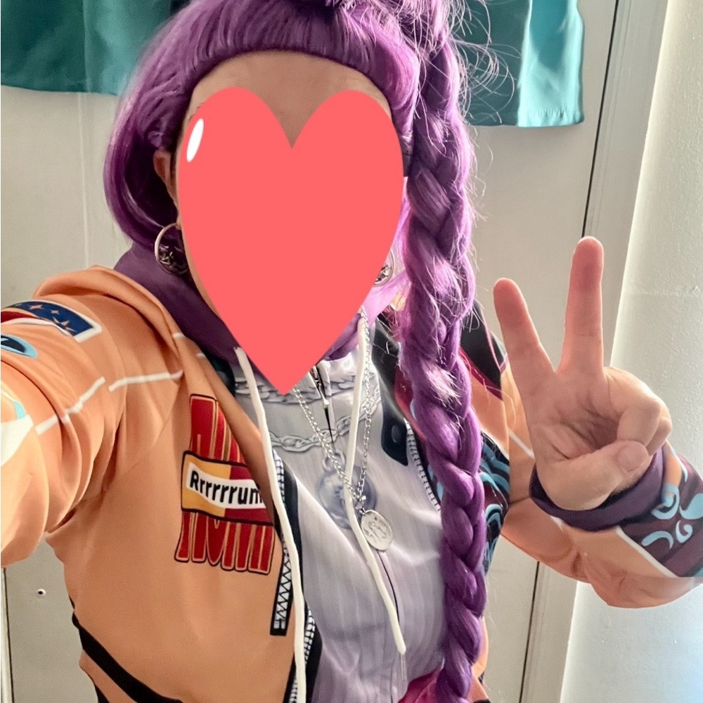 Rumi K-pop demon hunters hoodie and wig for Women